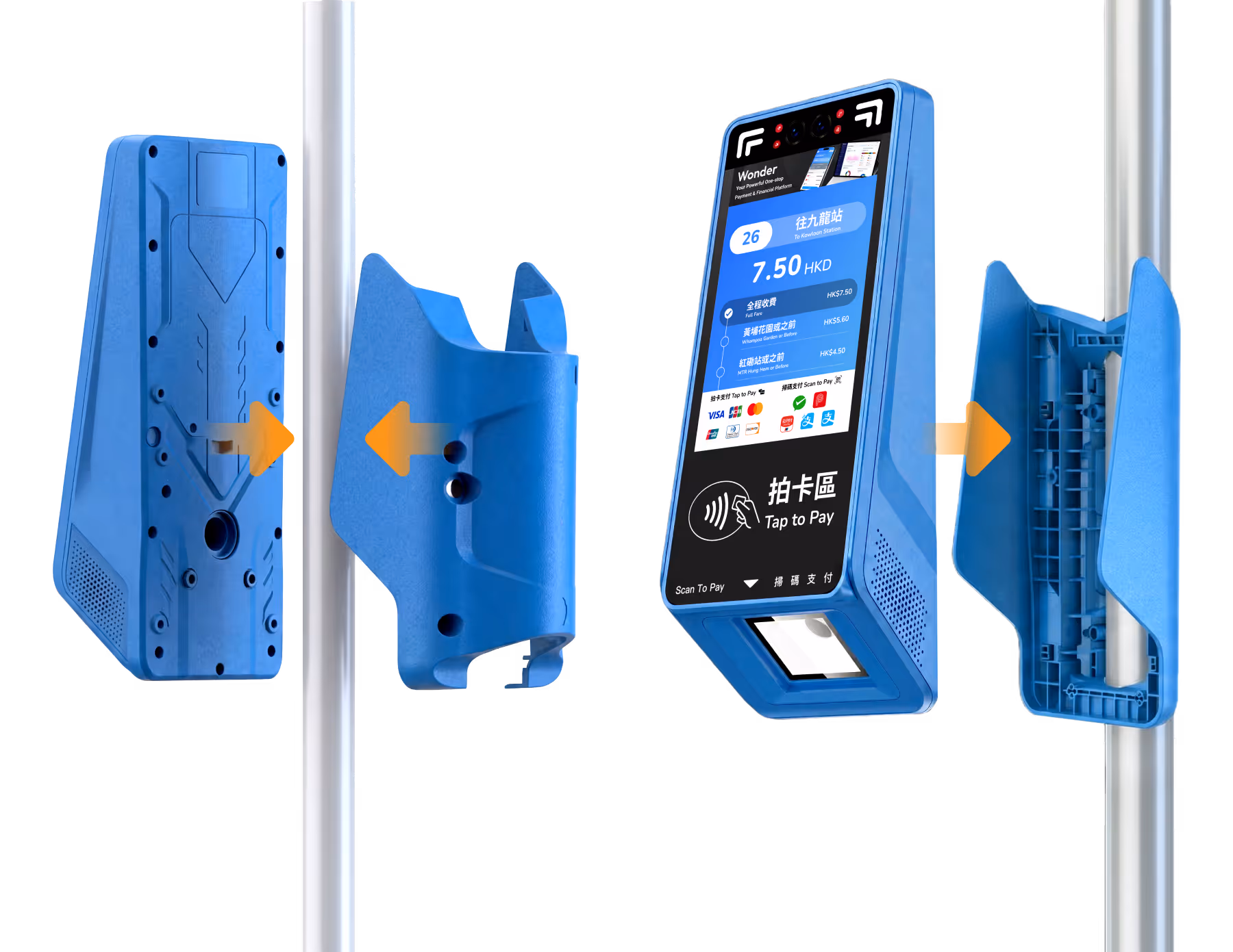 Wonder Transit X locking bracket assembly for secure vehicle installation